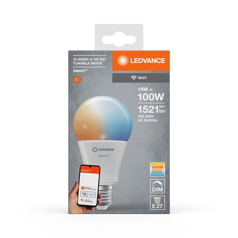LED-Lampe 'Smart+ WiFi CLA' warm/kaltweis 14 W E27 1521 lm, dimmbar