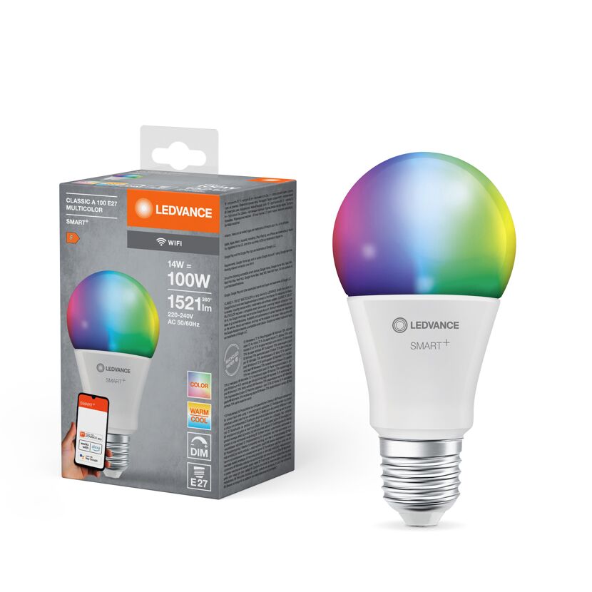 LED-Leuchtmittel 'SMART Wifi CLA' dimmbar Standardform matt E27 14 W 1521 lm RGB - tunable white