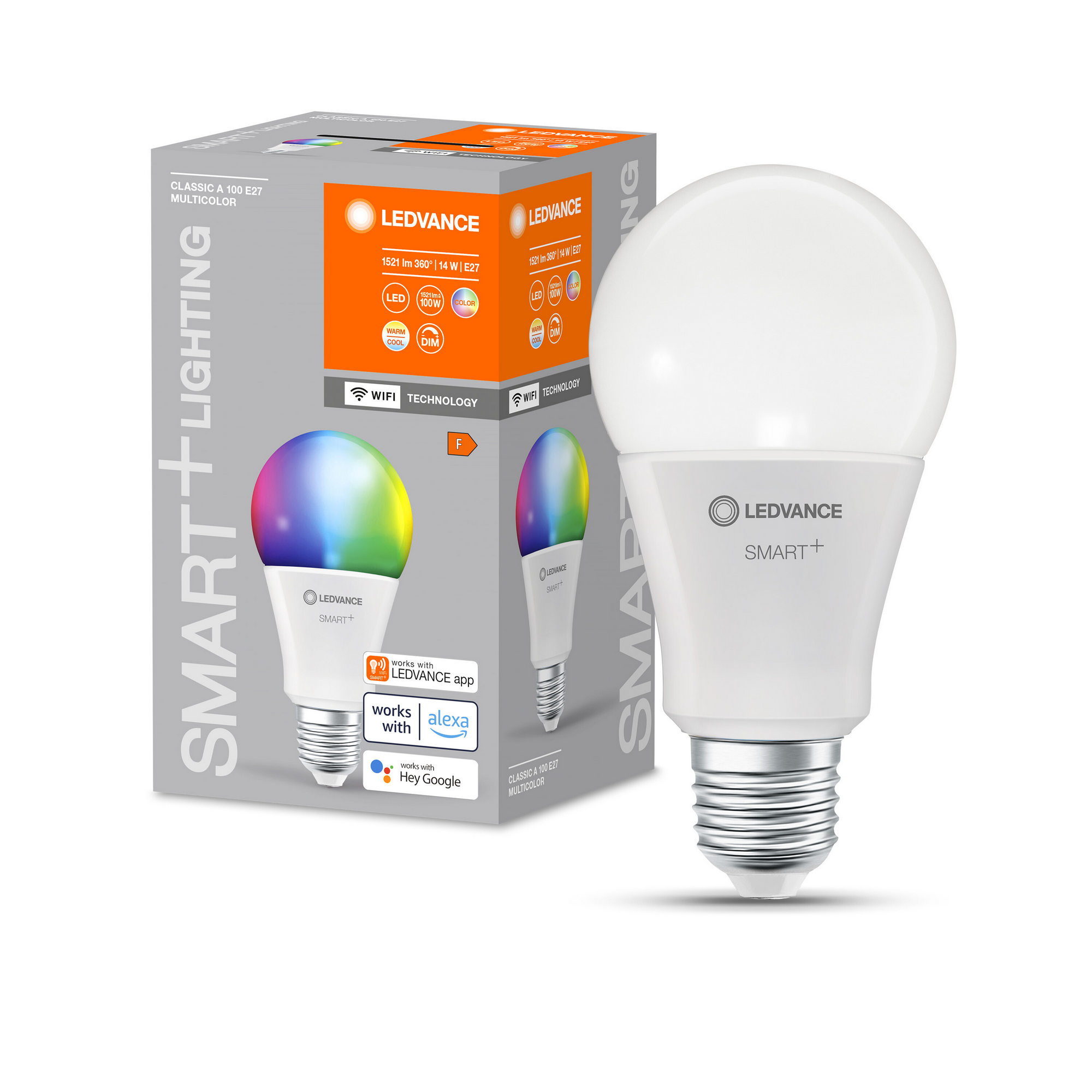 LED-Lampe \'Smart+ WiFi dimmbar 14 RGBW E27 W CLA\' lm, 1521