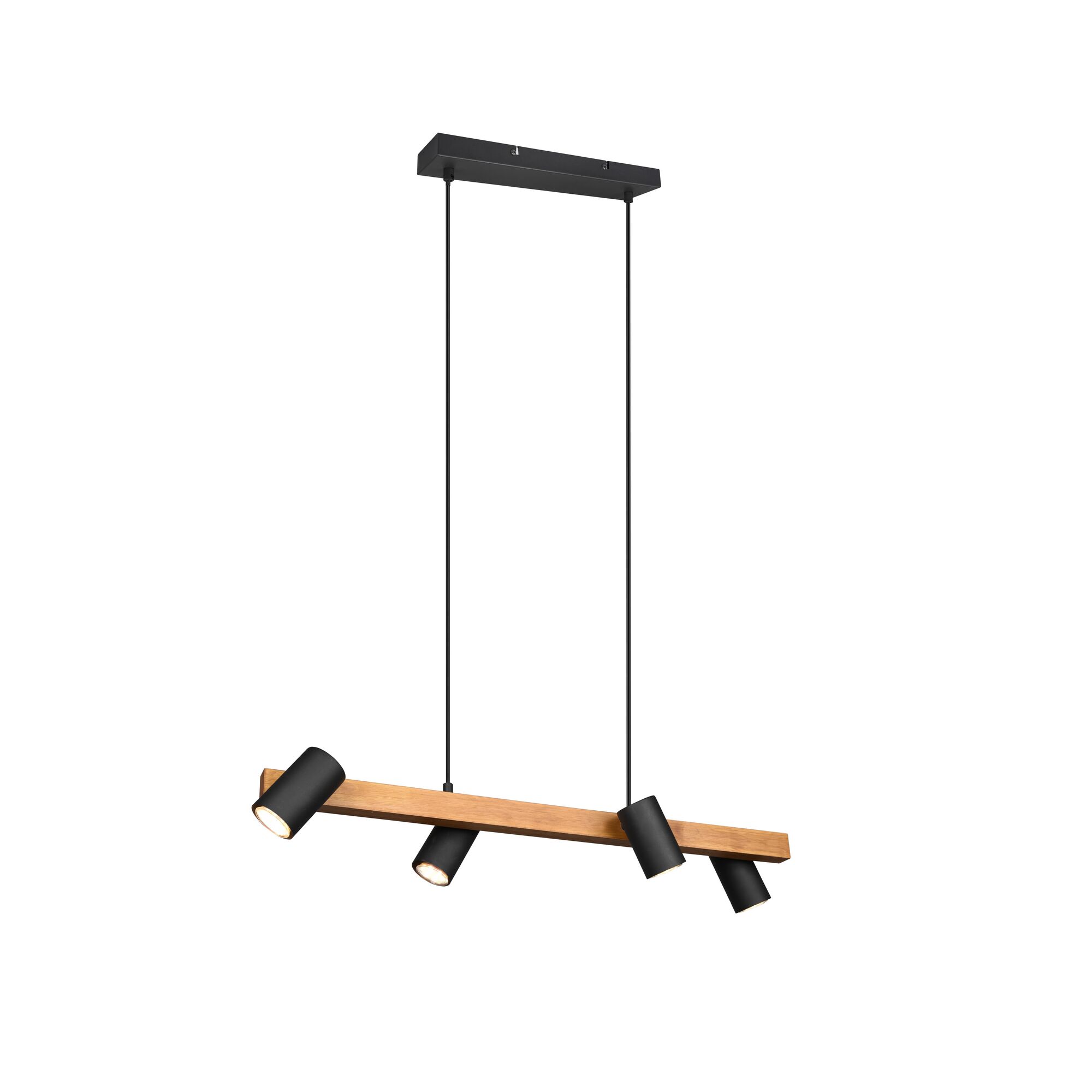 Hängeleuchte MALREY 4-flammig, Holz