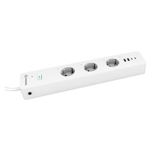 Steckdosenleiste 'Smart+ WiFi' weiß 3-fach mit 4 USB-Anschlüssen