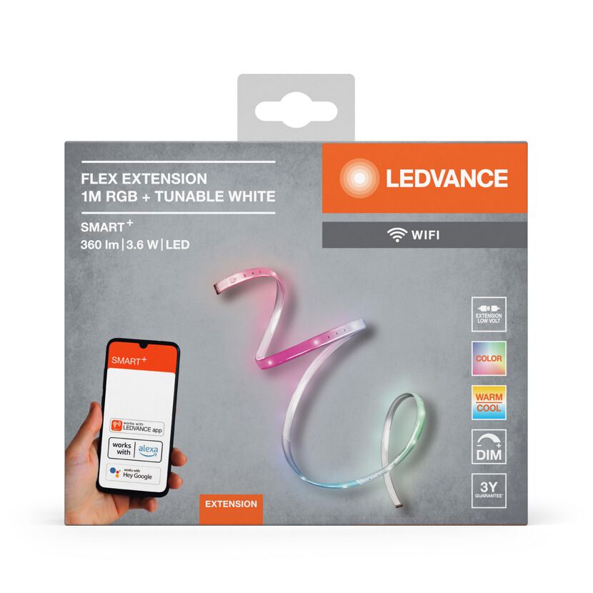 LED-Lichtband 'Smart+ WiFi Flex' RGB + TW 3,6 W 360 lm dimmbar, 100 cm