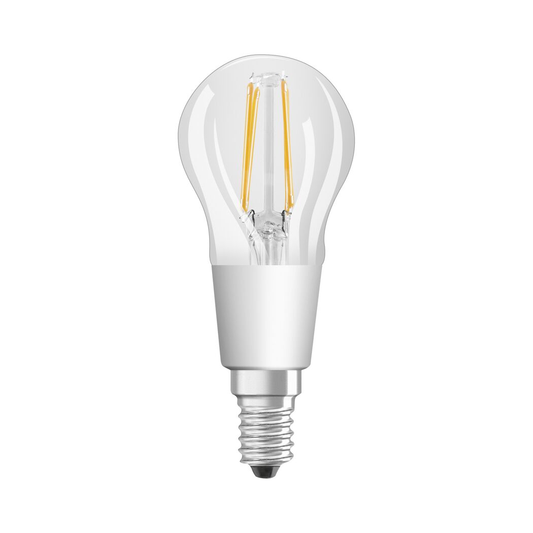 LED-Leuchtmittel 'SMART WiFi CLP' dimmbar Tropfen klar E14 4 W 470 lm warmweiß