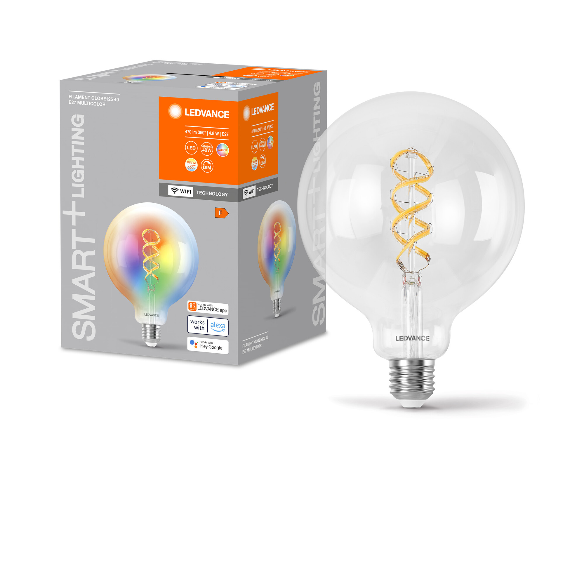 LED-Filament Lampe 'Smart+ WiFi Globe' RGBTW 4,8 W E27 470 lm, dimmbar + product picture