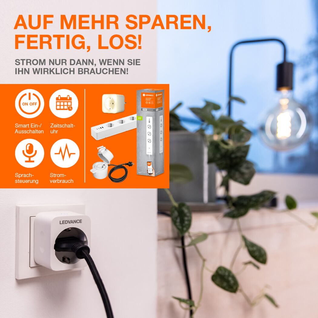 WiFi-Outdoorsteckdose 'Smart+ WiFi Plug' schwarz