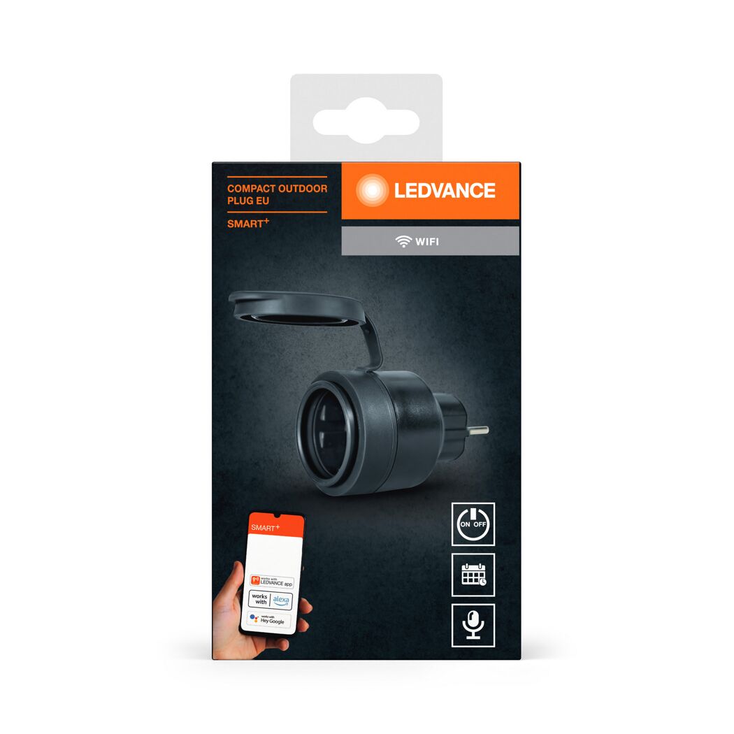 WiFi-Outdoorsteckdose 'Smart+ WiFi Plug' schwarz