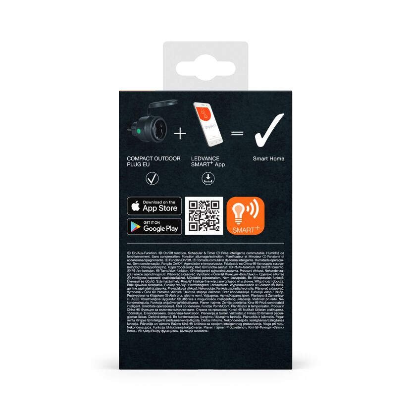 WiFi-Outdoorsteckdose 'Smart+ WiFi Plug' schwarz
