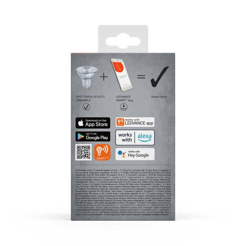 LED-Reflektorlampe 'Smart+ WiFi PAR' warmweiß 4,9 W GU10 350 lm, dimmbar 3er-Pack