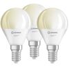 LED-Leuchtmittelset 'SMART WiFi CLP' dimmbar Tropfen matt E14 4,9 W 470 lm warmweiß 3 Stück
