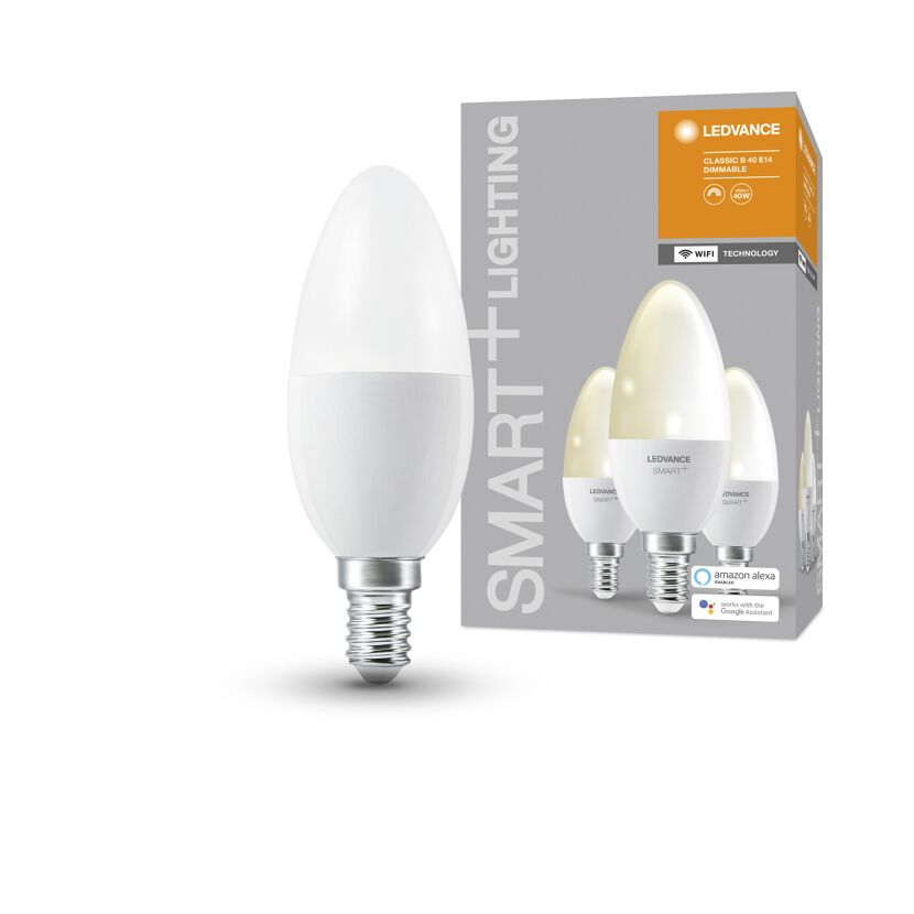 LED-Kerzenlampe 'Smart+ WiFi CLB' warmweiß 4,9 W E14 470 lm, dimmbar 3er-Pack