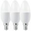 LED-Leuchtmittelset 'SMART WiFi CLB' dimmbar Kerze matt E14 4,9 W 470 lm warmweiß 3 Stück