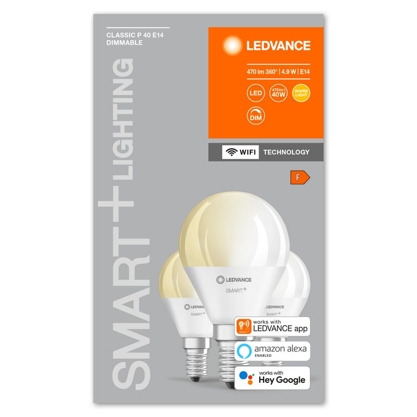 LED-Lampe 'Smart+ WiFi CLP' warmweiß 4,9 W E14 470 lm, dimmbar 3er-Pack
