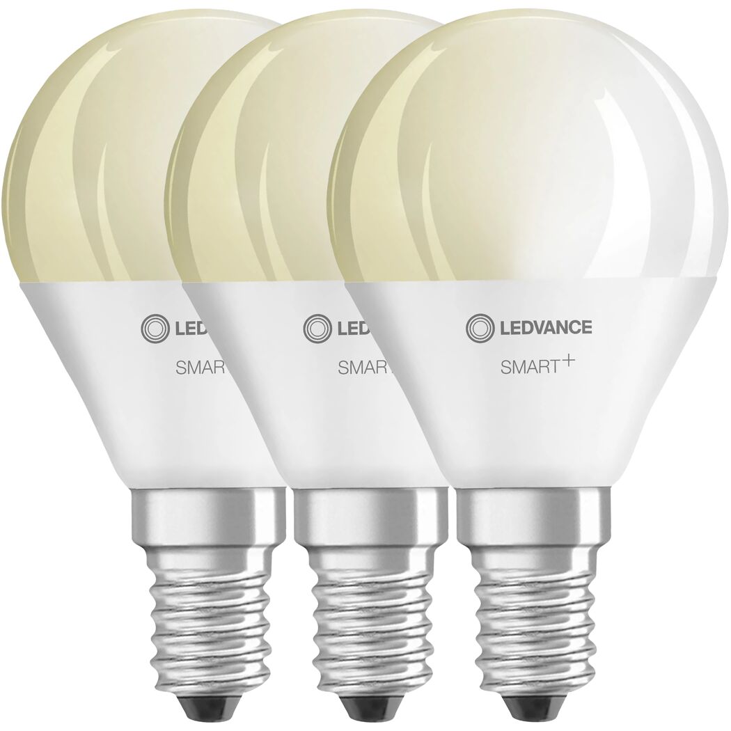 LED-Leuchtmittelset 'SMART WiFi CLP' dimmbar Tropfen matt E14 4,9 W 470 lm warmweiß 3 Stück