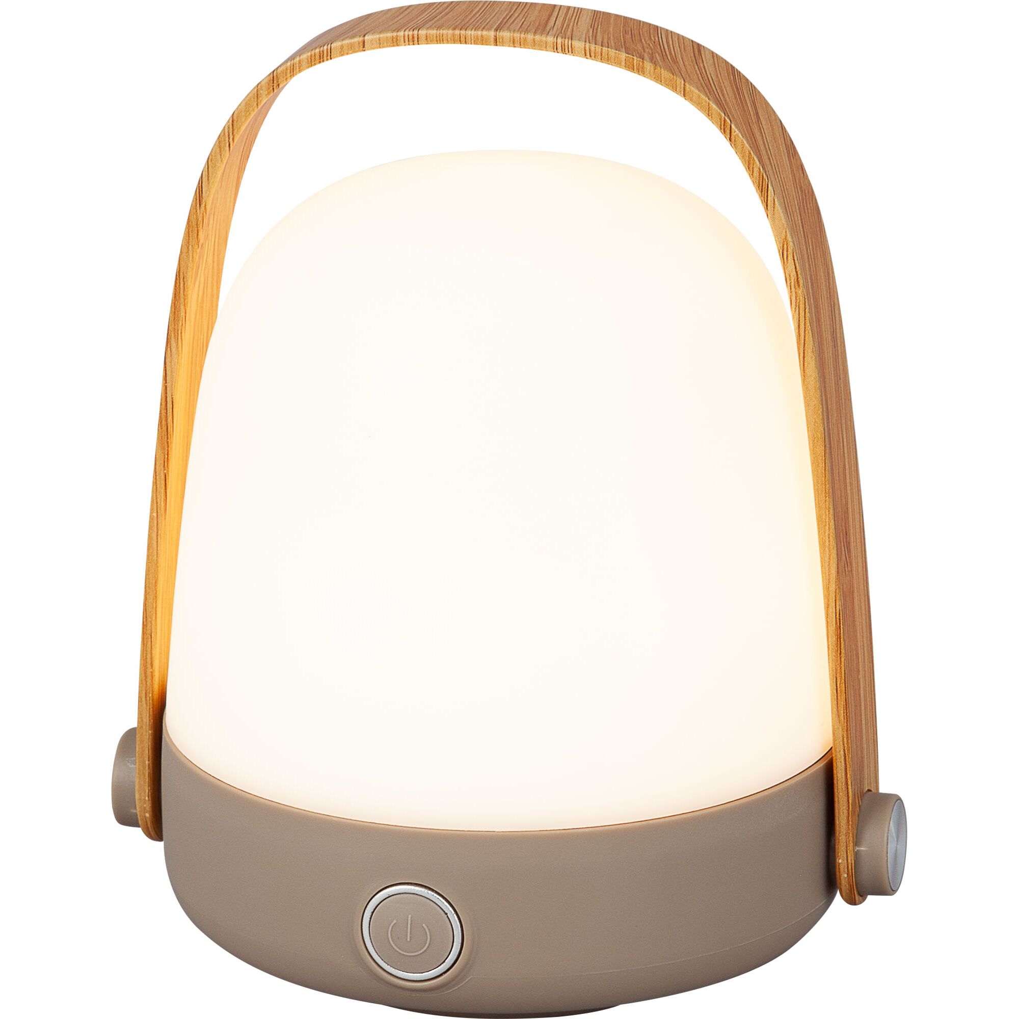 Tragbare LED Tischleuchte mit Holzgriff