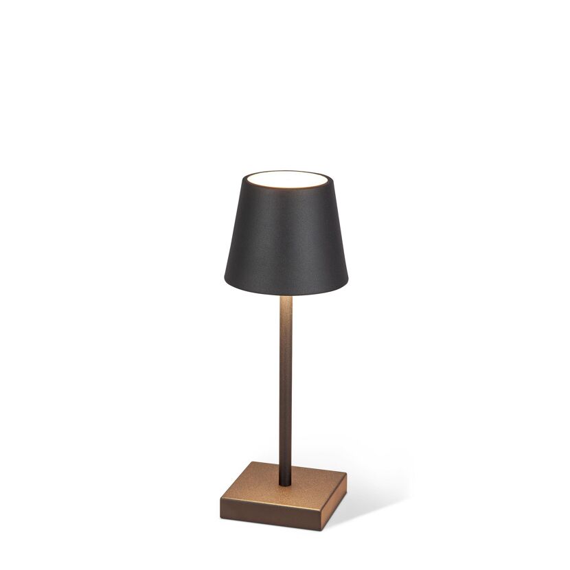 Dimmbare schwarze Tischleuchte, 30 cm hoch