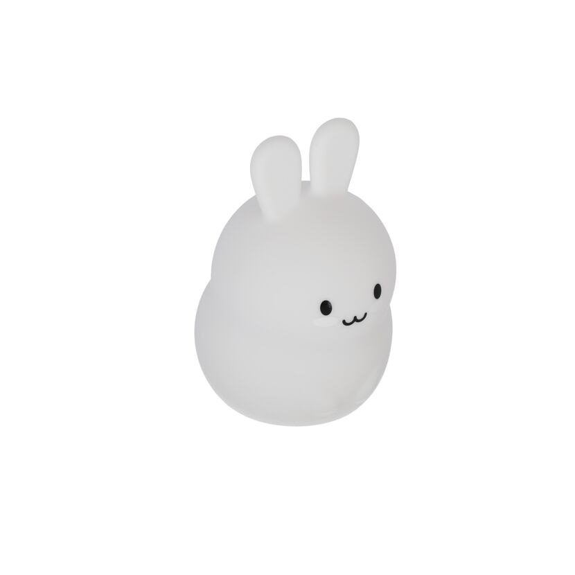 Akku-LED-Nachtlicht 'Hase' weiß 12 cm, mit Farbwechsler