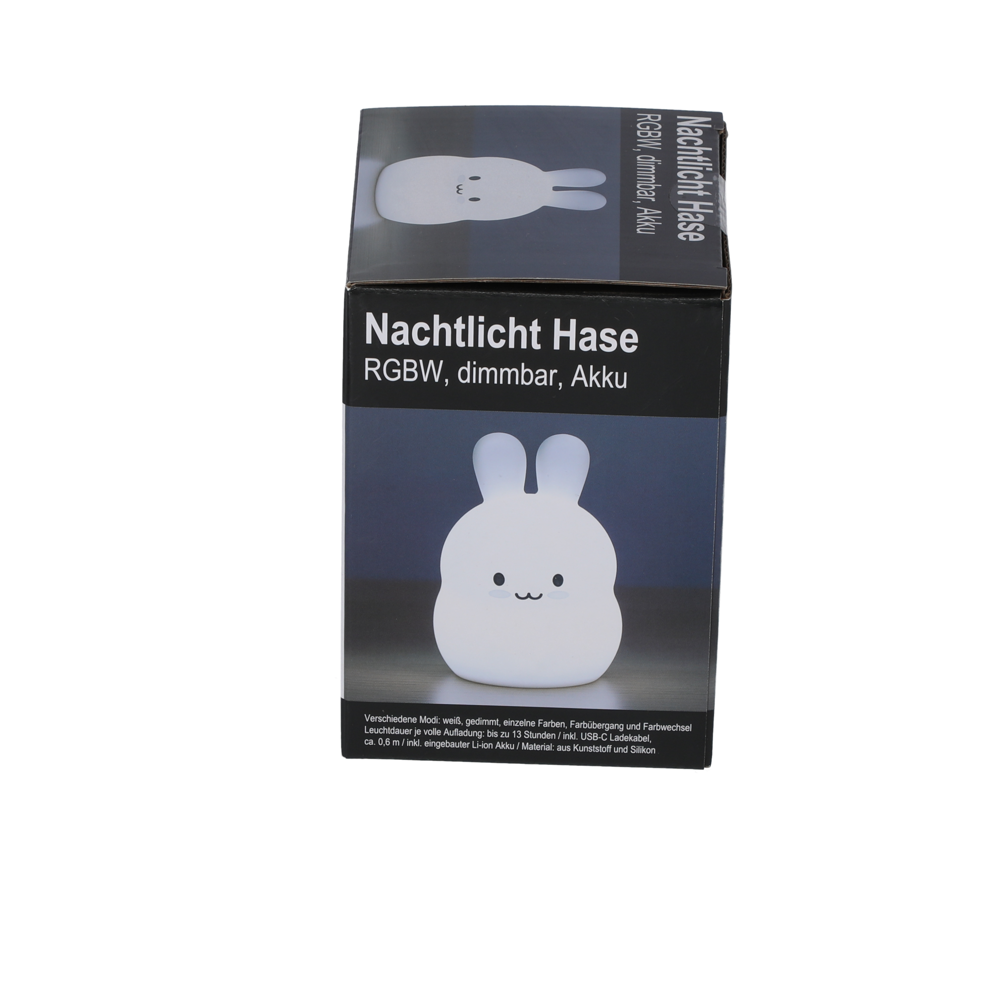 Akku-LED-Nachtlicht 'Hase' weiß 12 cm, mit Farbwechsler
