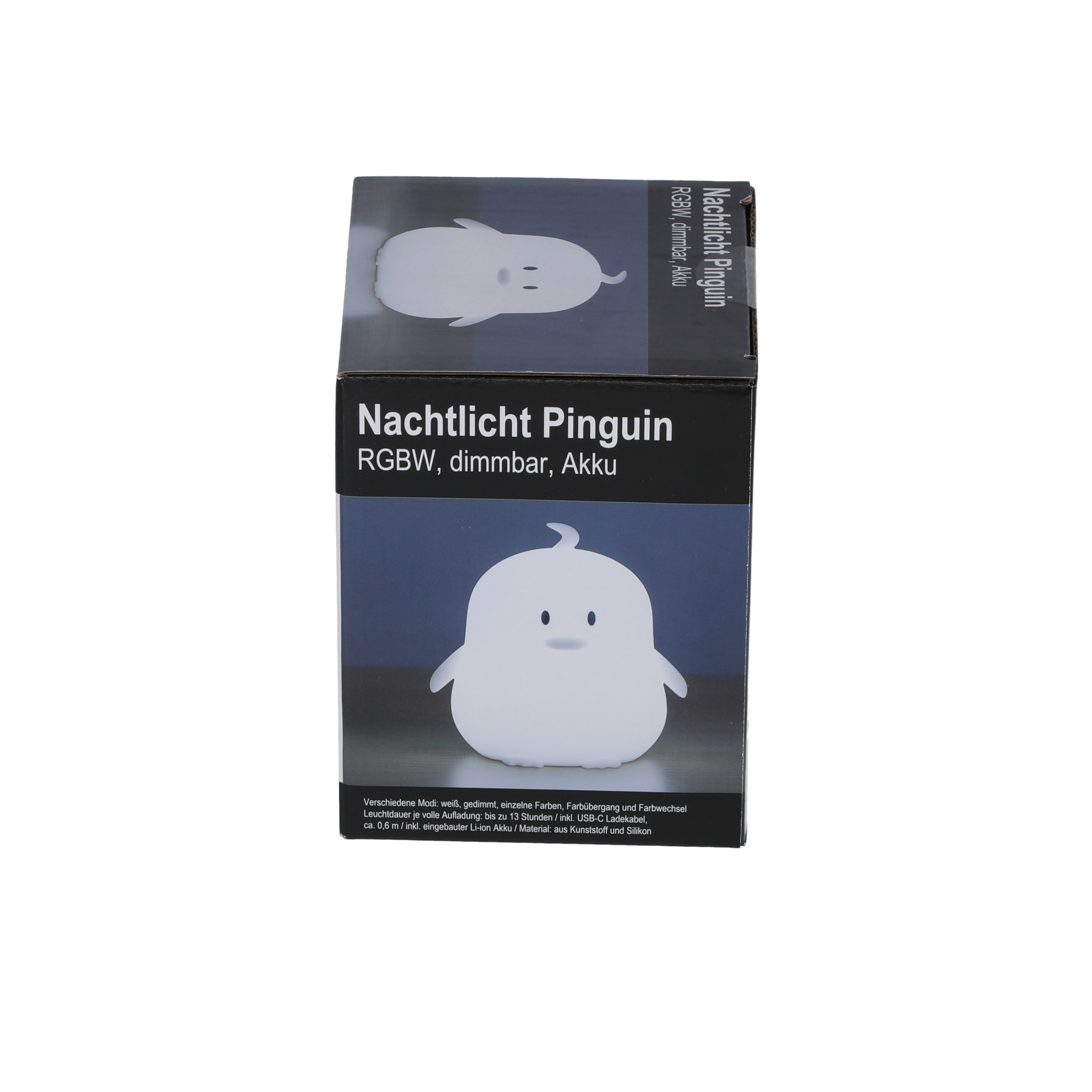 Akku-LED-Nachtlicht 'Pinguin' weiß 12 cm, mit Farbwechsler