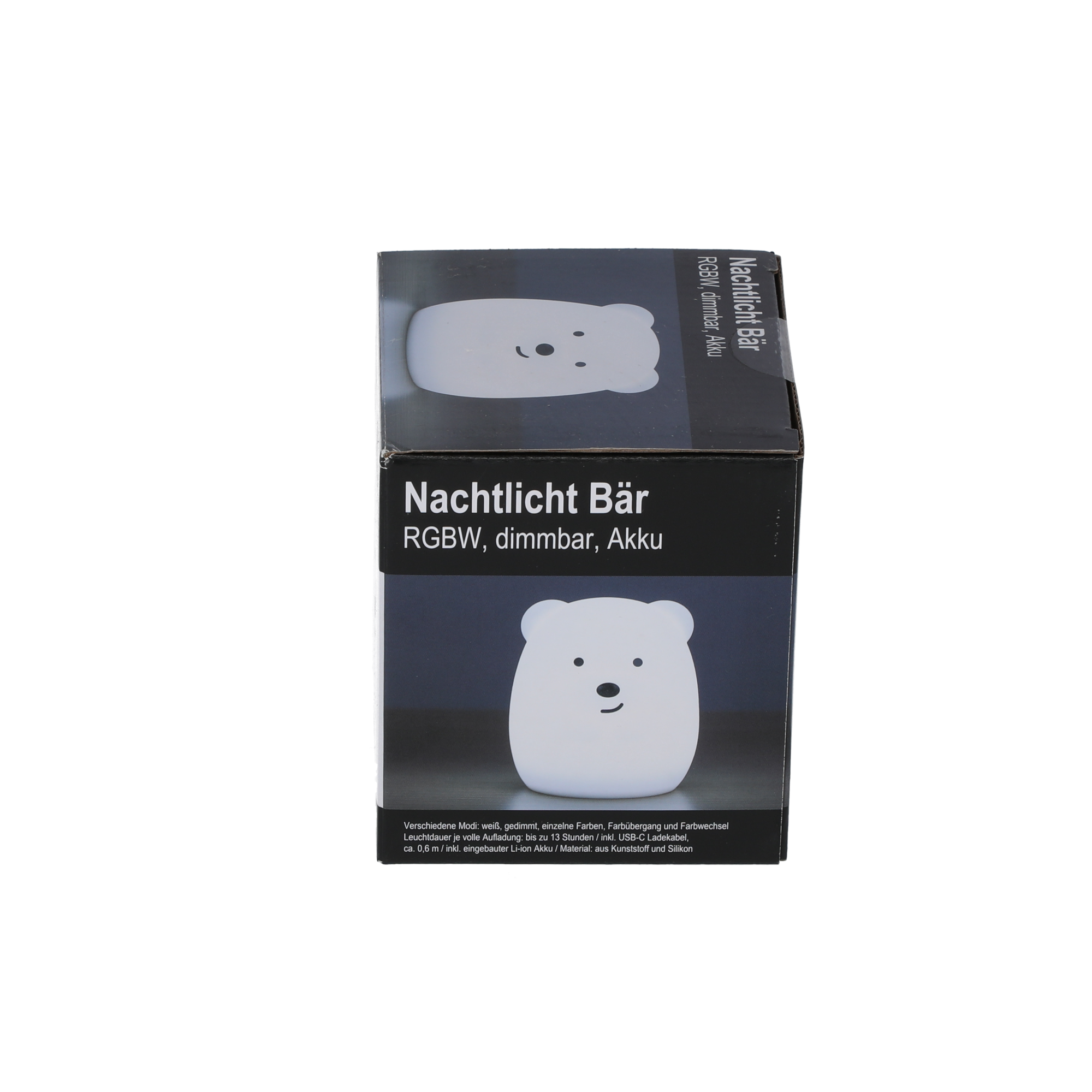 Akku-LED-Nachtlicht 'Bär' weiß 12 cm, mit Farbwechsler