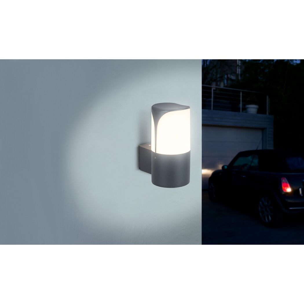 Außenwandleuchte E27 grau, IP44, 15W