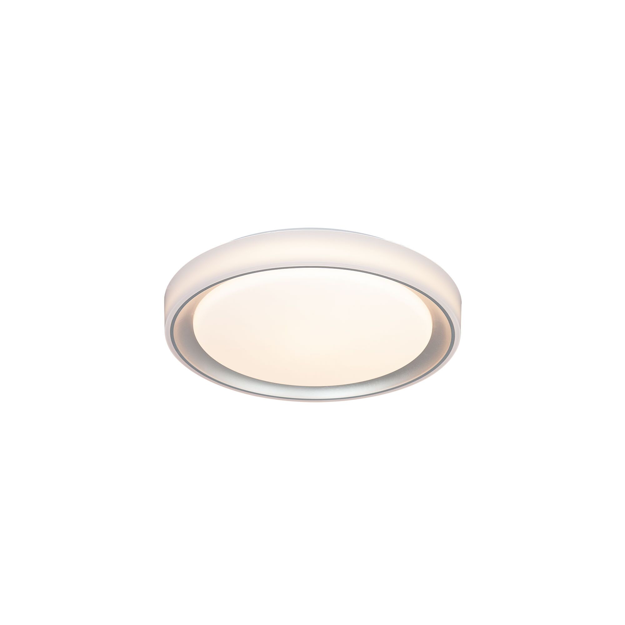 runde LED Deckenleuchte mit silbernem Ring