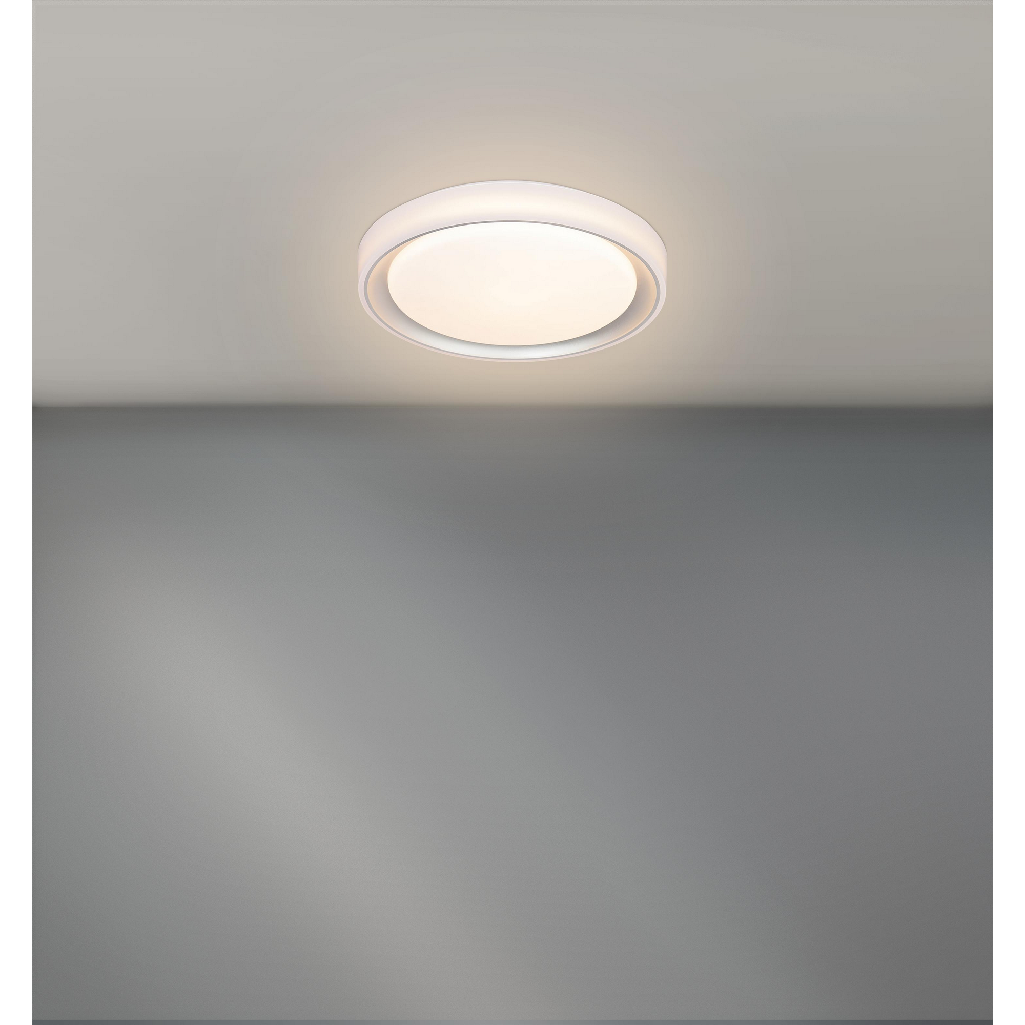 LED-Deckenleuchte Kunststoff weiß/silber 2600 lm, Fernbedienung Ø 40 x 7,5 cm + product picture