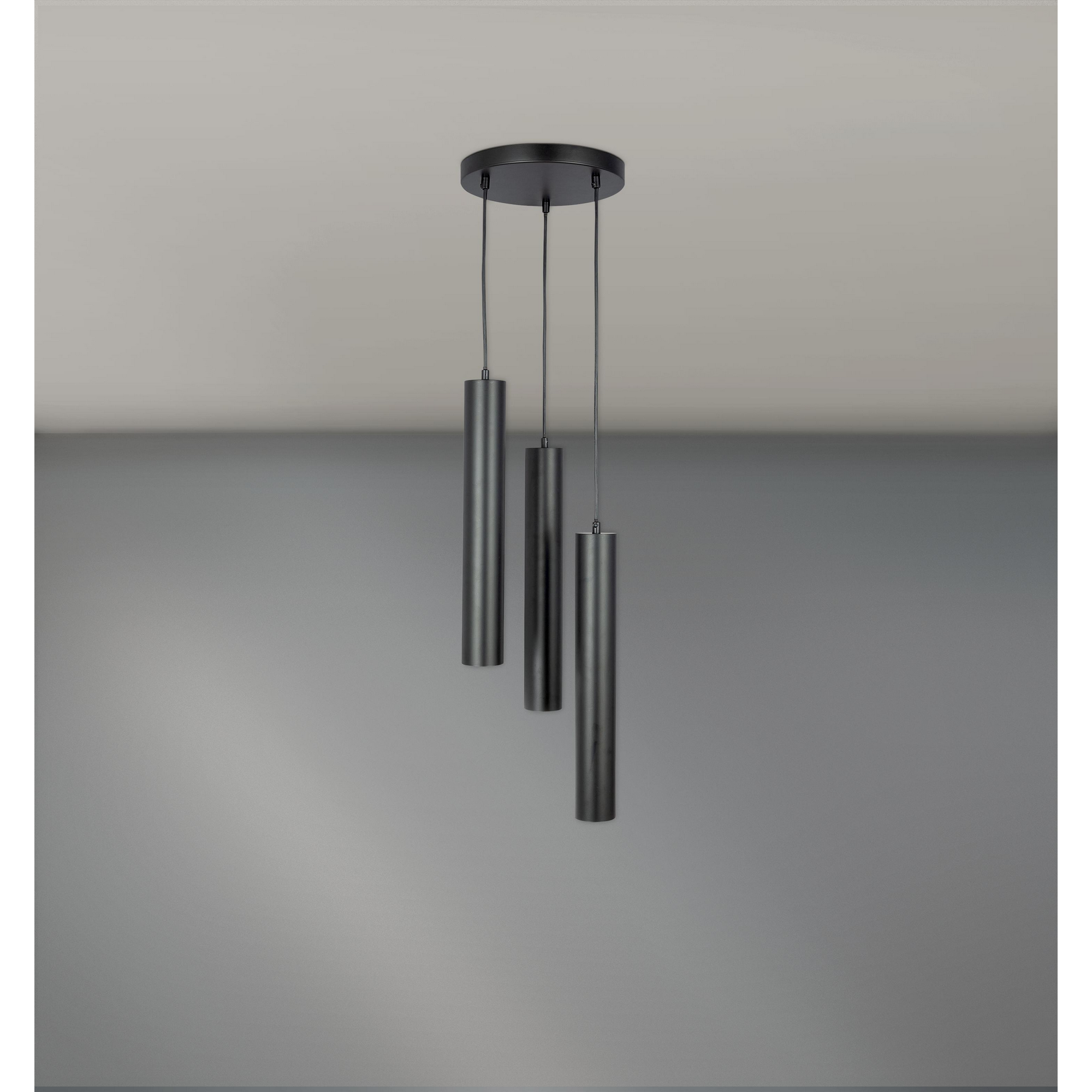 Pendelleuchte 3-flammig, 107 cm, metall schwarz + product picture