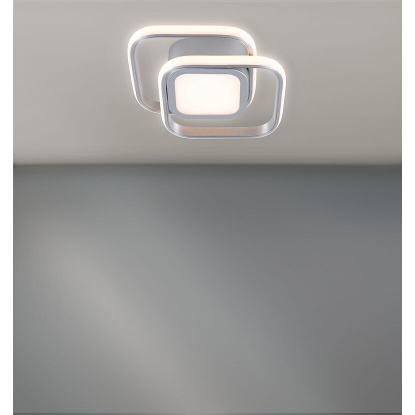 Eckige Deckenleuchte Frame Twin in Alu