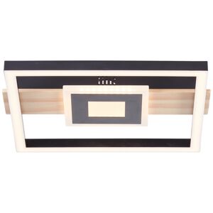 LED-Deckenleuchte 'Baldo' holzfarben/schwarz 27 x 29 cm