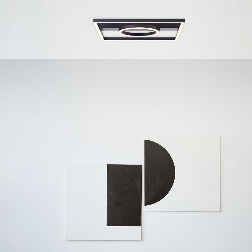LED-Deckenleuchte 'Maureen' schwarz 40 x 40 cm