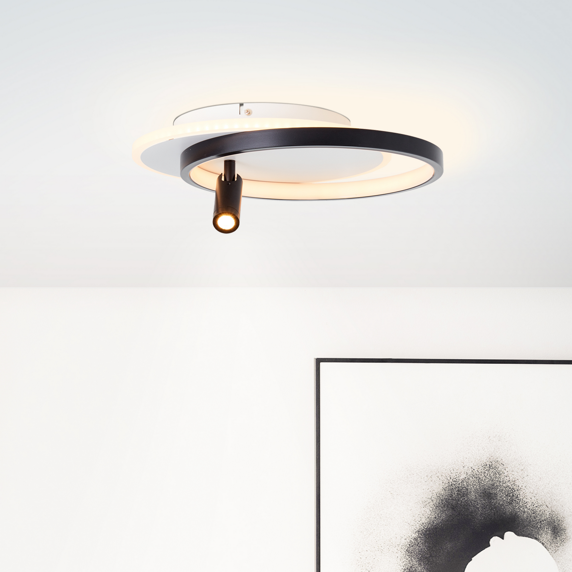 LED-Deckenleuchte 'Eunomia' schwarz/weiß 35 x 29,5 x 14 cm + product picture