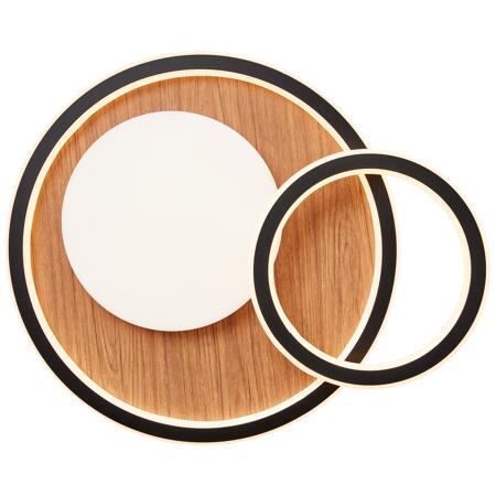 4. Bild von LED-Deckenleuchte 'Karney' holzfarben/schwarz Ø 39,4 cm