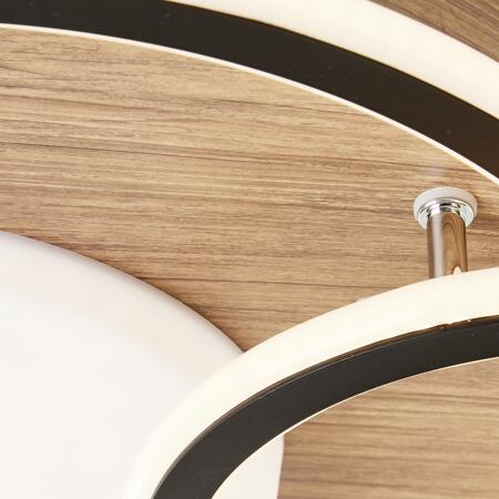 5. Bild von LED-Deckenleuchte 'Karney' holzfarben/schwarz Ø 39,4 cm