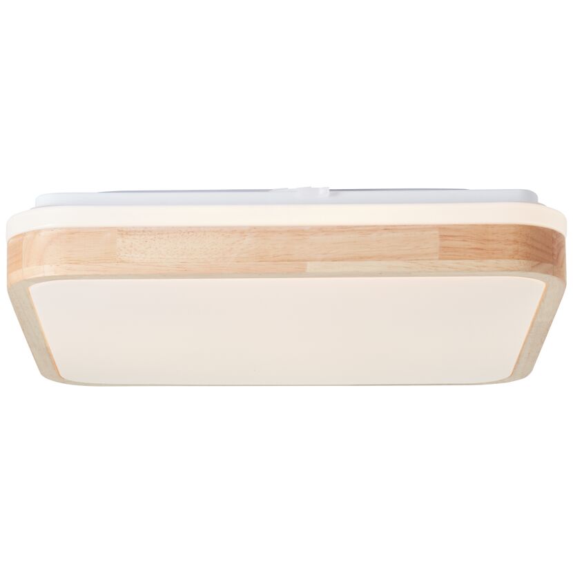 LED-Deckenleuchte 'Tumeo' holzfarben/weiß 41 x 41 cm