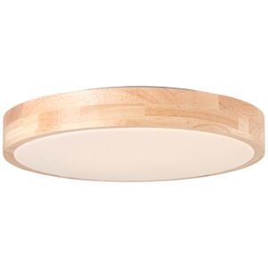 LED-Deckenleuchte 'Moreen' holzfarben Ø 34 cm