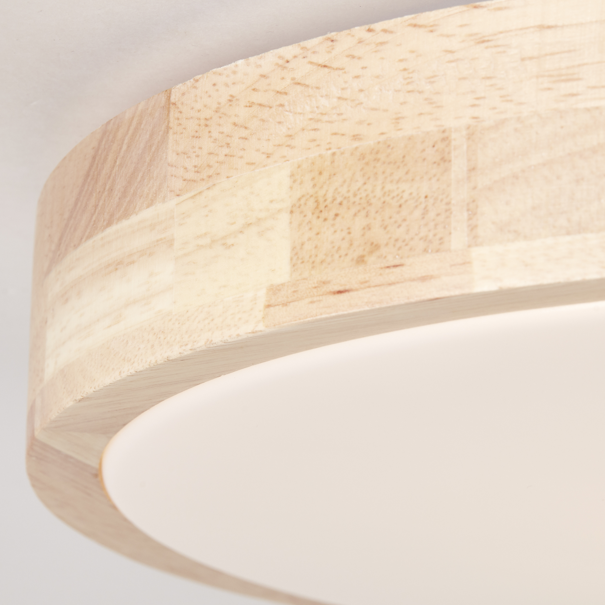 LED-Deckenleuchte 'Moreen' holzfarben Ø 34 cm