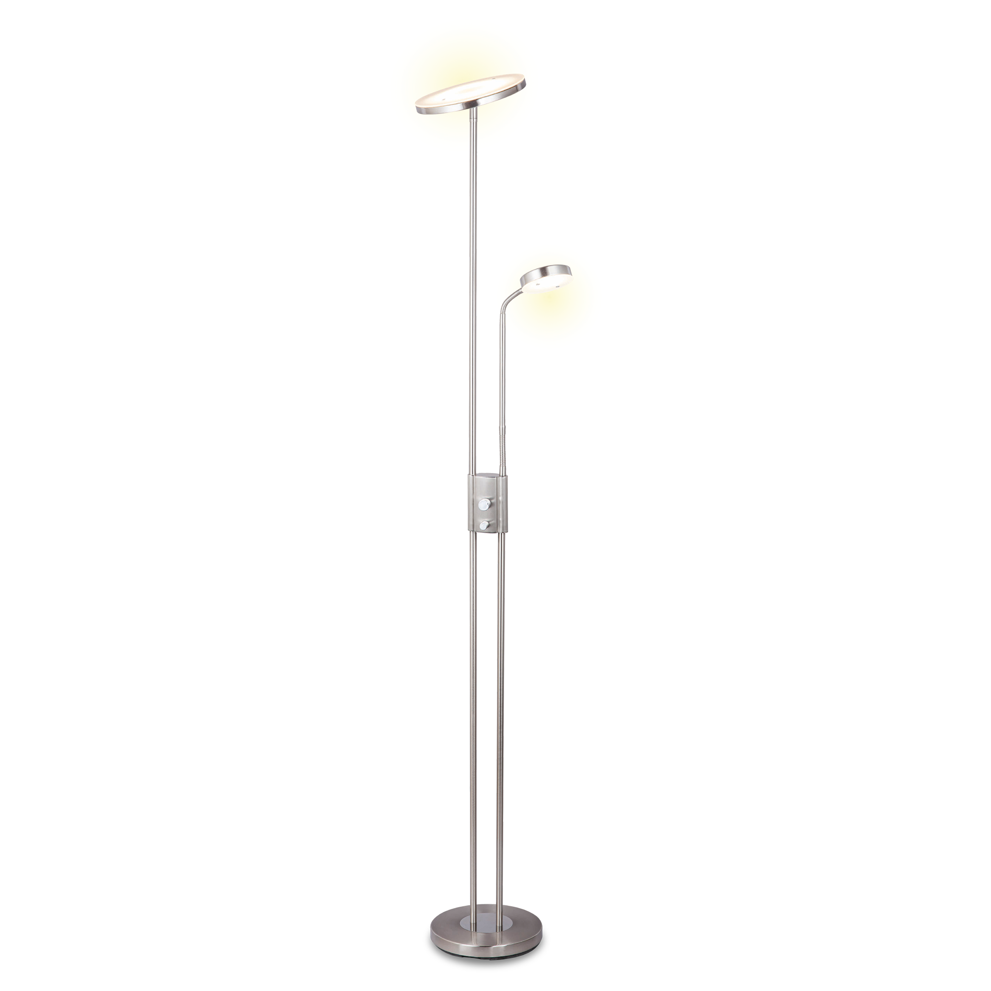 LED-Stehleuchte 'Smilla' silbern 2950 & 750 Im 180 cm rund + product picture