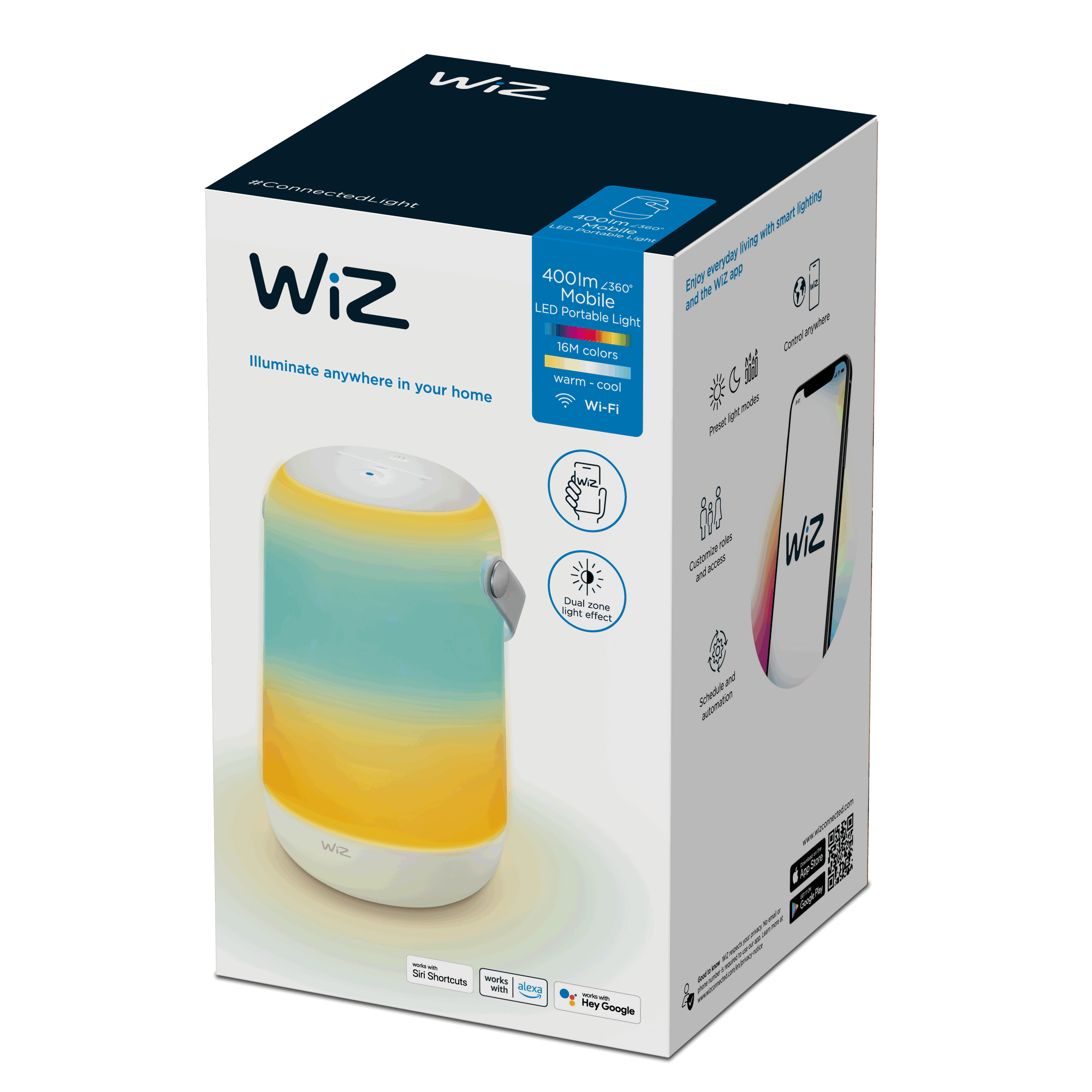 Tragbare Tischleuchte 'WiZ Mobile Portable RGB' 400 lm WiFi BT + product picture