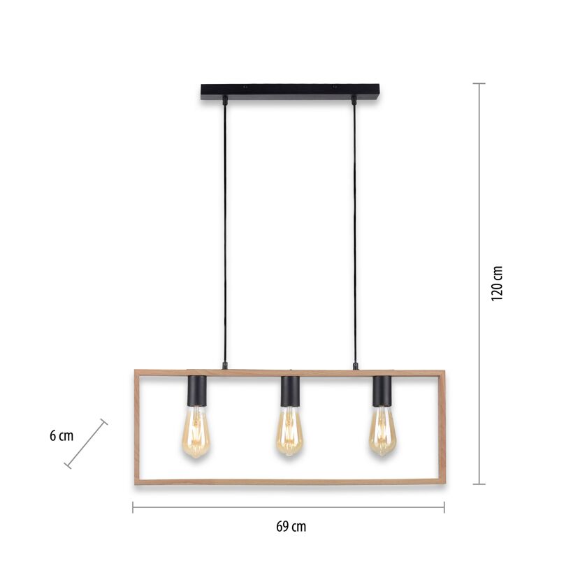Hängelampe FRANKY mit drei Lampen