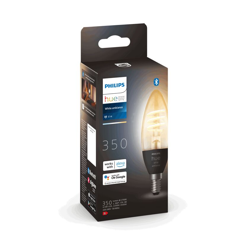 Philips Hue White Ambiance LED-Lampe in Verpackung