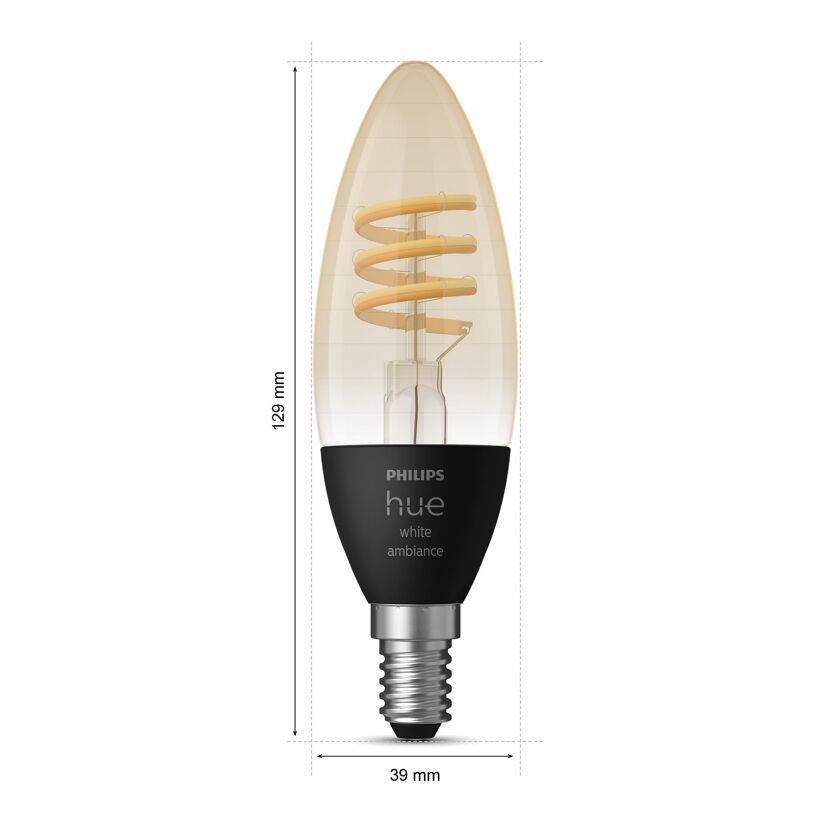 Smarte LED-Filament-Lampe 'Hue White Ambiance' E14 350 lm