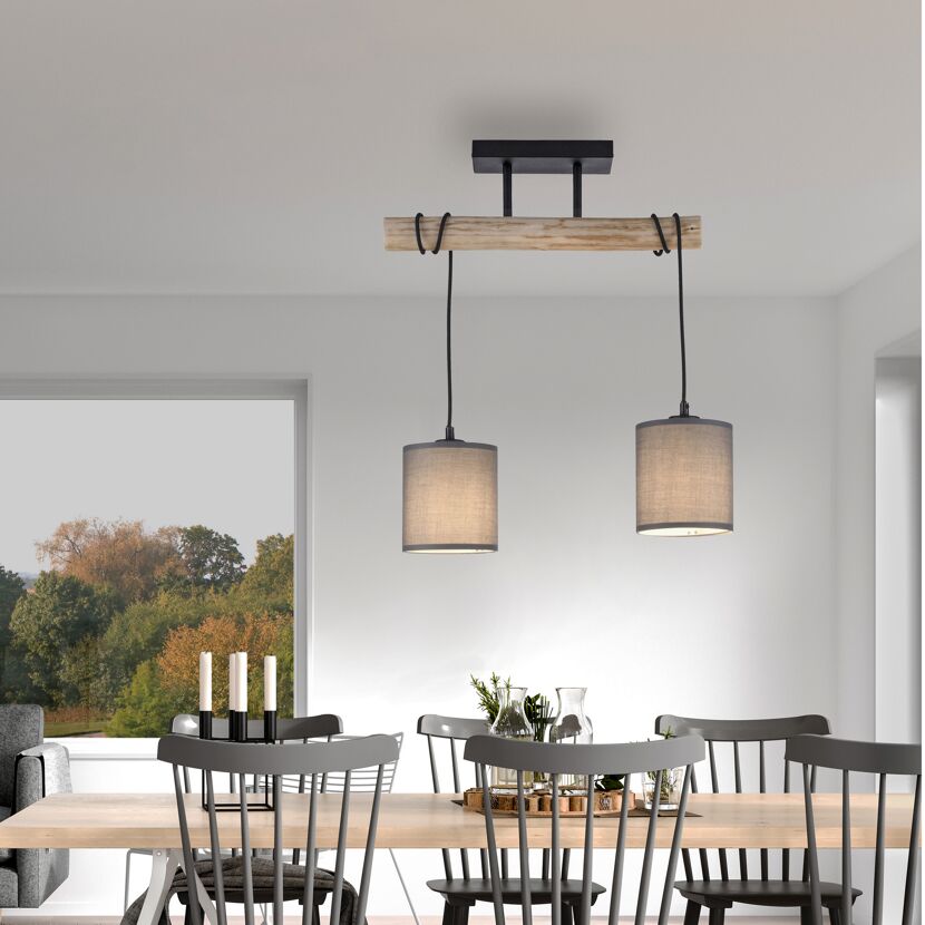 LED-Deckenleuchte 'Green Tribu' taupe 47,5 x 40 x 13,5 cm