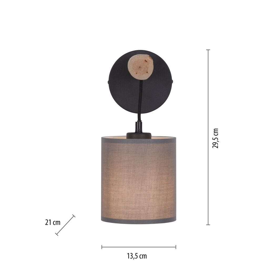 Wandleuchte 'Tribu' E27 10 W 13,5 x 29,5 x 21 cm