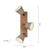 Spot 'Michel' 3-flammig E27 120 W 77 x 26 x 28 cm
