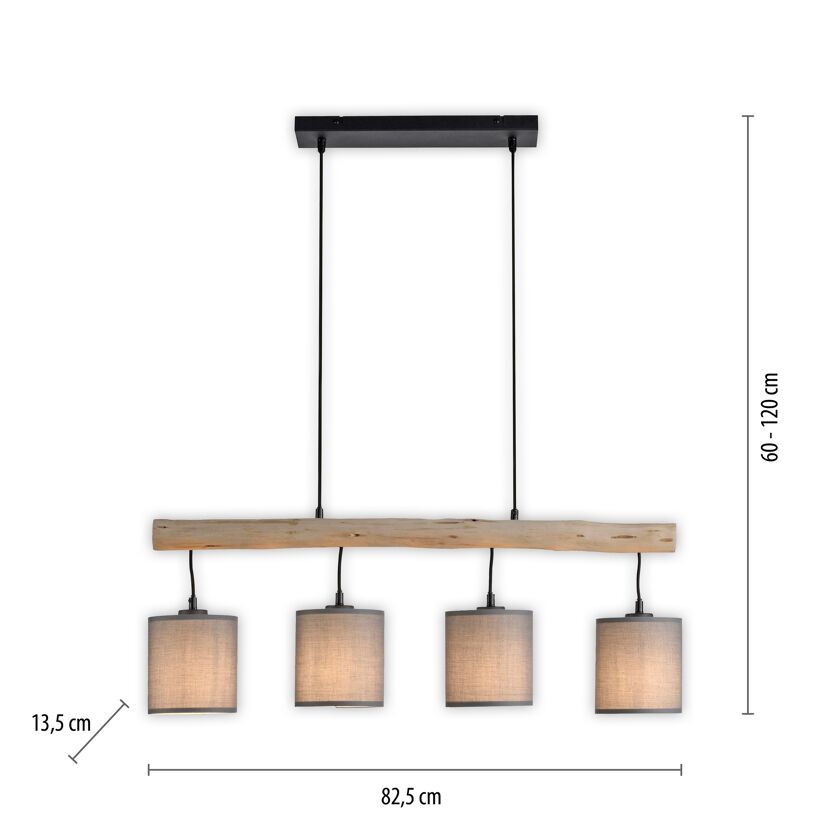 LED-Pendelleuchte 'Green Tribu' 82,5 x 120 x 13,5 cm
