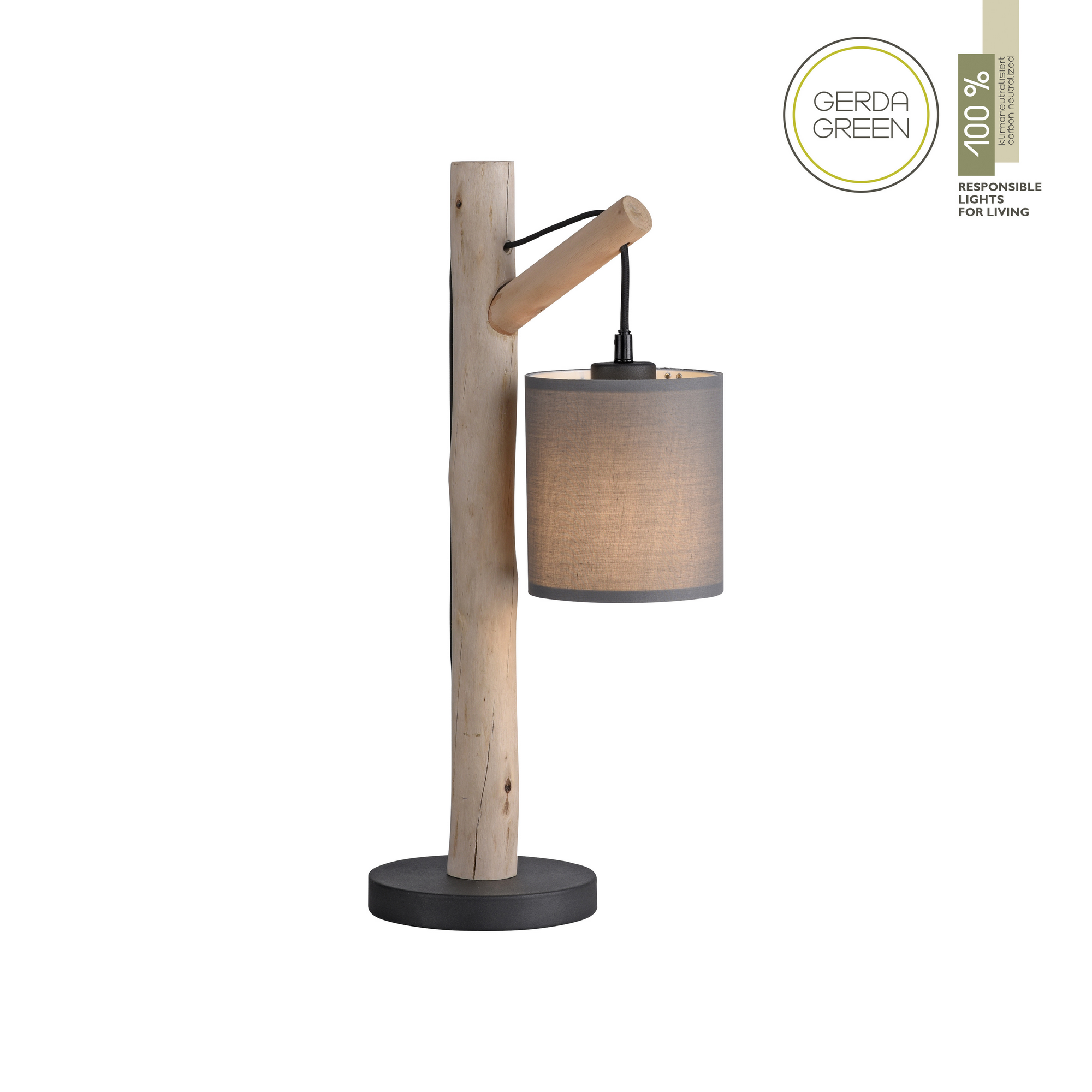 LED-Tischleuchte 'Green Tribu' taupe 16 x 52,5 x 26,5 cm + product picture