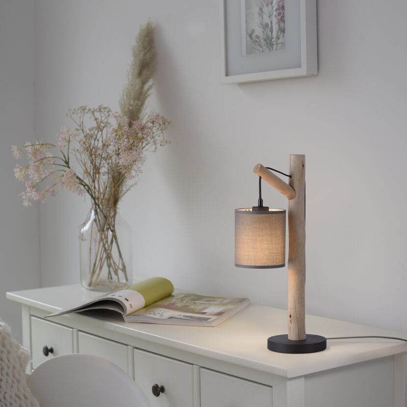 LED-Tischleuchte 'Green Tribu' taupe 16 x 52,5 x 26,5 cm