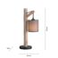 LED-Tischleuchte 'Green Tribu' taupe 16 x 52,5 x 26,5 cm