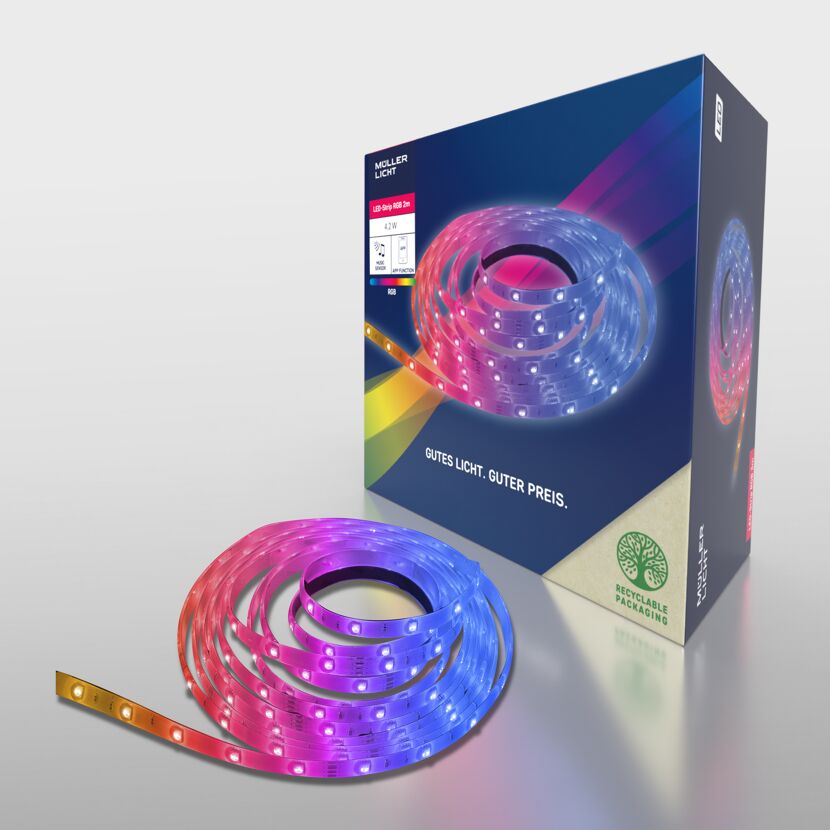 LED-Strip RGB 2m Müller Licht in Verpackung