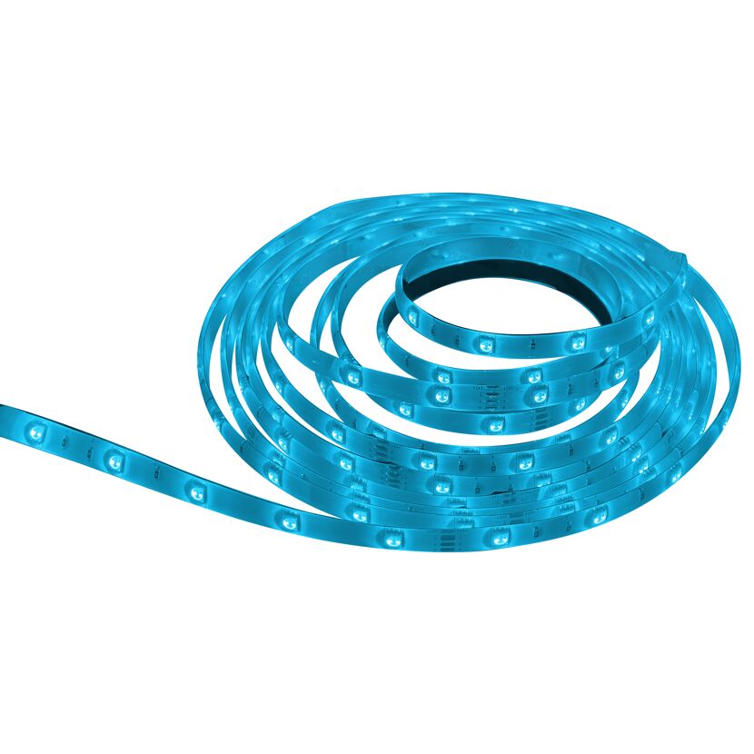 Aufgerollter blauer LED-Strip